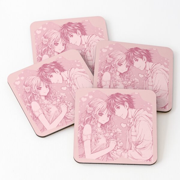 Item preview, Valentine's Day Cute Couple in Love (Manga / Anime) designed and sold by GraysonPrints.