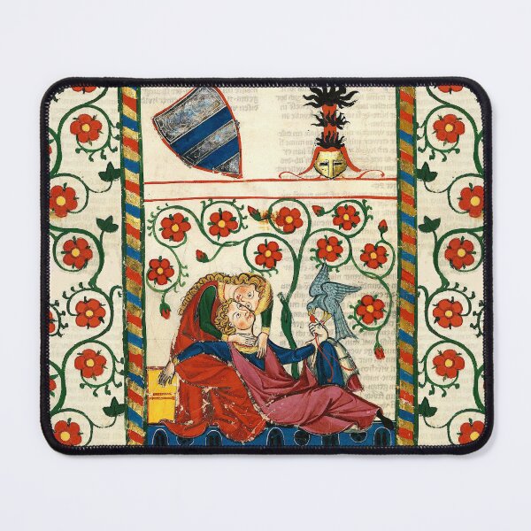 Item preview, ROMANTIC LOVERS , MEDIEVAL MINIATURE WITH WILD ROSES designed and sold by BulganLumini.