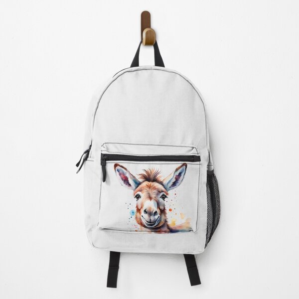 Item preview, Colorful Watercolor Funny Donkey Portrait designed and sold by anyasevchenko.