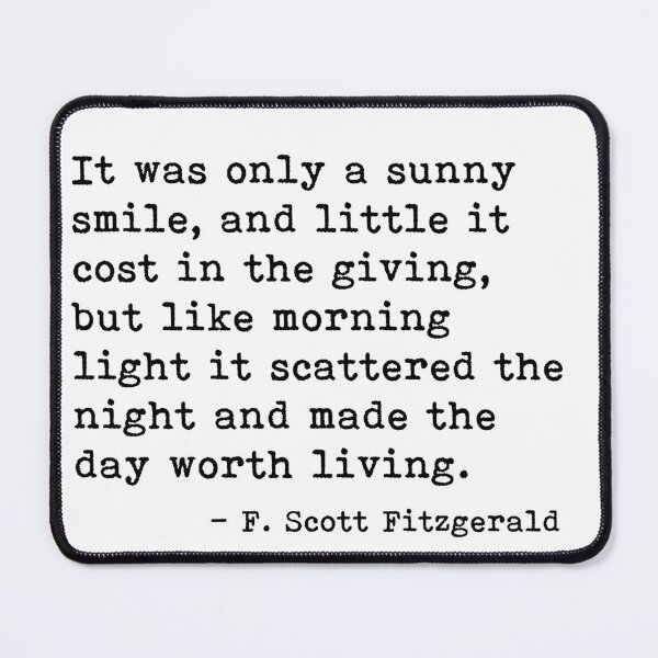 Item preview, It was only a sunny smile - Fitzgerald quote designed and sold by peggieprints.