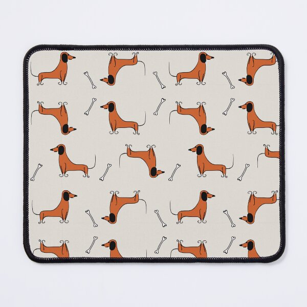 Item preview, Red Dachshund and Bones Pattern designed and sold by Hic21.