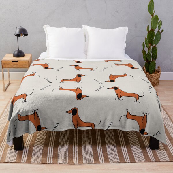 Item preview, Red Dachshund and Bones Pattern designed and sold by Hic21.