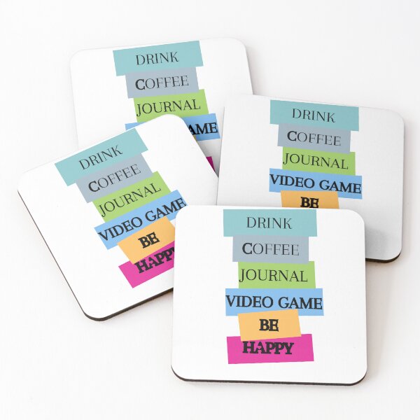 Item preview, Drink Coffee Journal Video Game Be Happy Humor  designed and sold by Threadsoftresor.
