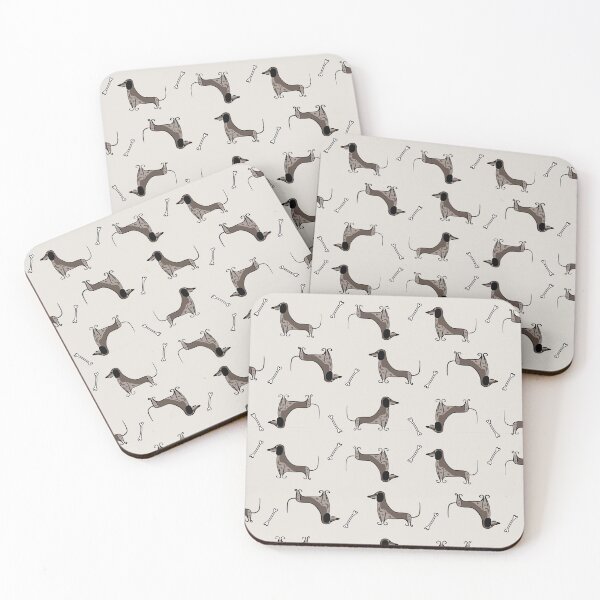 Item preview, Dapple Dachshund and Bones Pattern designed and sold by Hic21.