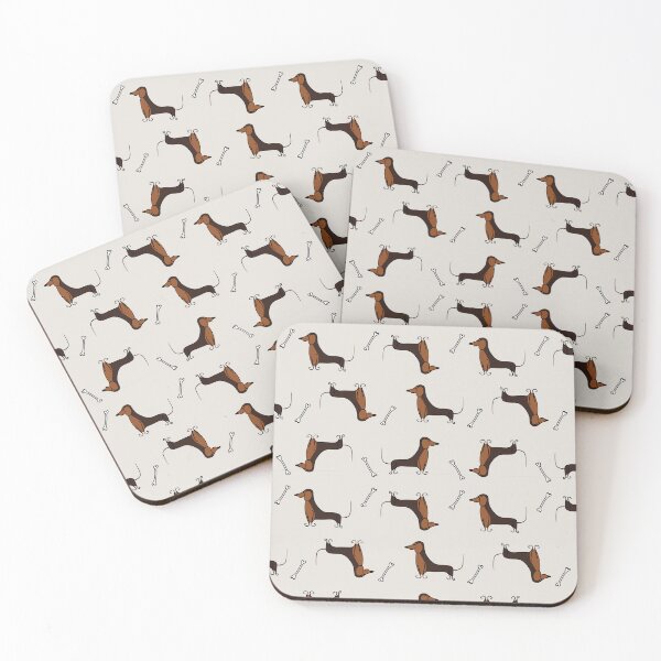 Item preview, Brown Dachshund and Bones Pattern designed and sold by Hic21.