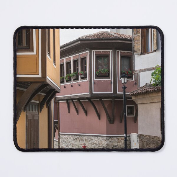 Item preview, Cool Street Corner with Beautiful National Revival Houses - Old Town Plovdiv Bulgaria designed and sold by Georgia Mizuleva.