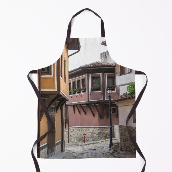 Item preview, Cool Street Corner with Beautiful National Revival Houses - Old Town Plovdiv Bulgaria designed and sold by Georgia Mizuleva.