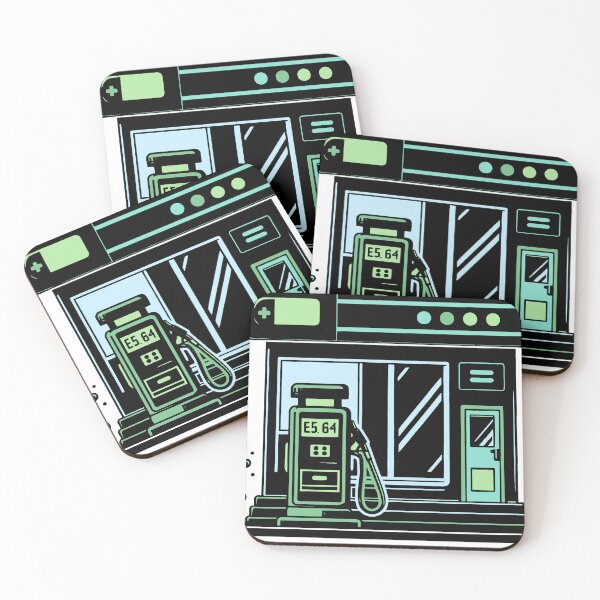 Item preview, Green and Blue Petrol Station designed and sold by AdamMuranski.
