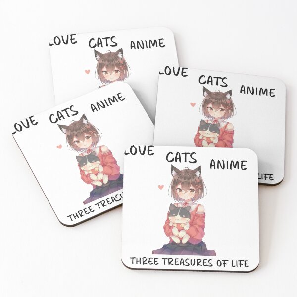Item preview, Love, Cats, Anime - Three Treasures of Life designed and sold by WojtiWu.