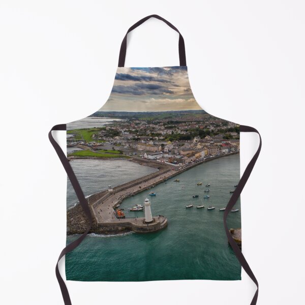 Item preview, Donaghadee Harbour Aerial View - Coastal Town Landscape Photography designed and sold by TomSmithPhotos.