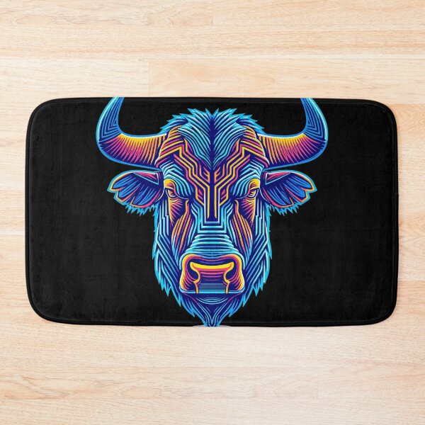 Item preview, Geometric neon cow designed and sold by TheRealmWithin.
