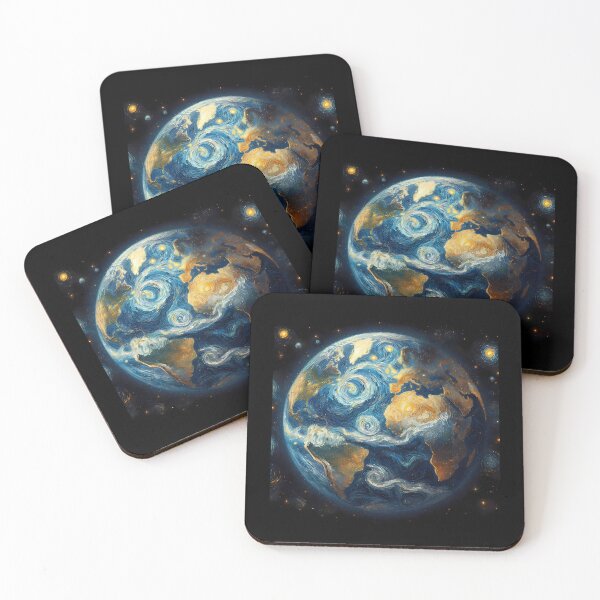 Item preview, Planet Earth, design in the style of Vincent van Gogh Starry Night designed and sold by CreativeSparkzz.
