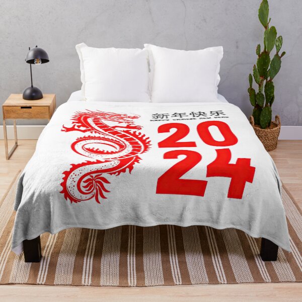 Item preview, Fiery Elegance: 2024 Lunar New Year Dragon Design designed and sold by Angry Swan Designs.