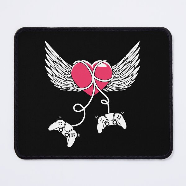 Item preview, Winged Heart Gamer Valentine - Valentine's Day designed and sold by Smix Pixels.