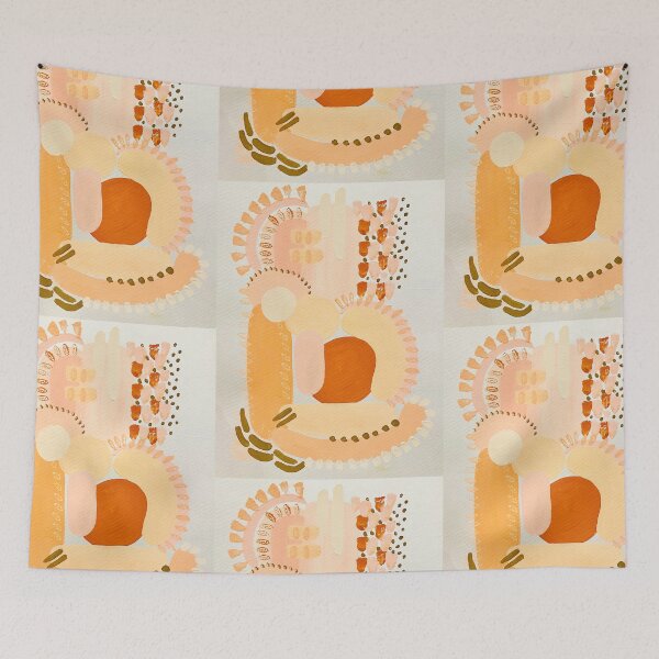 Item preview, Harvest ritual sewing our dreams neutral painting abstract designed and sold by Artbyjcr.