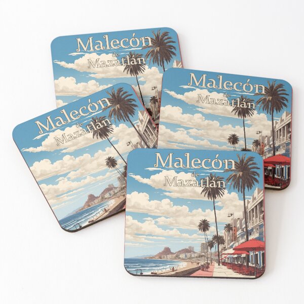 Item preview, Malecon de Mazatlan Mexico Vintage Poster Tourism designed and sold by TravelersGems.