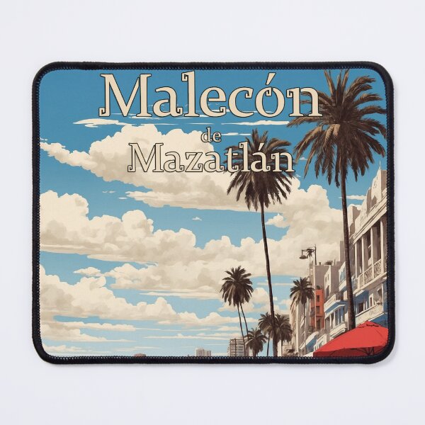 Item preview, Malecon de Mazatlan Mexico Vintage Poster Tourism designed and sold by TravelersGems.
