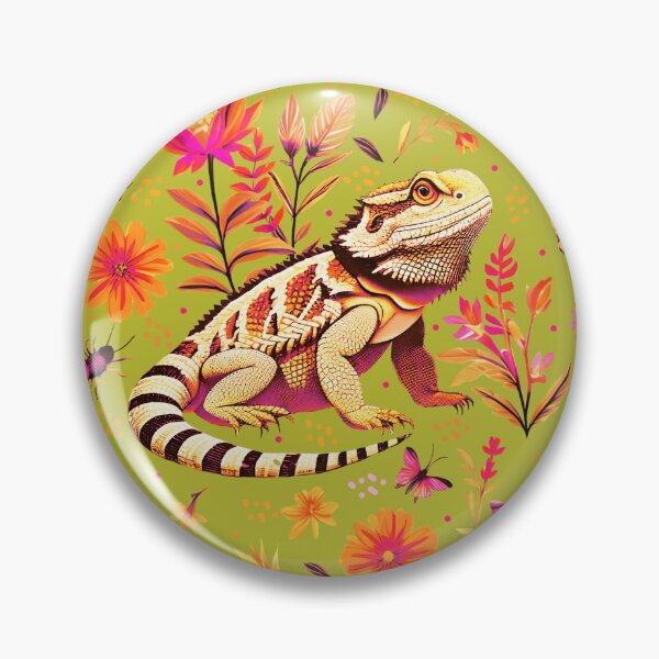 Item preview, Bearded dragons and bugs on a green background  designed and sold by Veata.