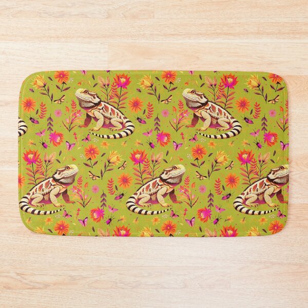 Item preview, Bearded dragons and bugs on a green background  designed and sold by Veata.