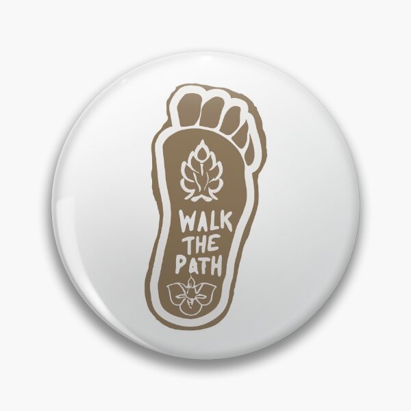 Item preview, Buddha's Path Footprint with Dharmachakra and Lotus Design designed and sold by NiftyWrx.