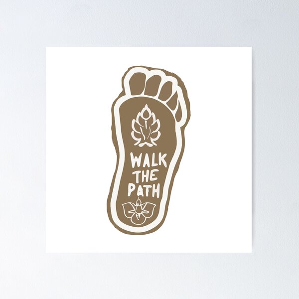 Item preview, Buddha's Path Footprint with Dharmachakra and Lotus Design designed and sold by NiftyWrx.