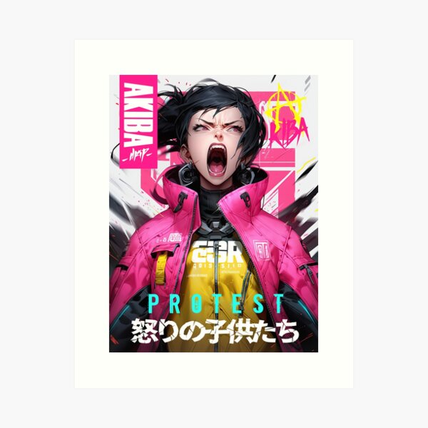 Item preview, AKIBA DRIP - Children of Wrath - Ikari no kodomotachi - WE SCREAM WHEN THEY TELL US TO BE QUIET - PROTEST | VIBRANT HYPER POP OTAKU ANARCHY GIRL designed and sold by AKIBA DRIP.