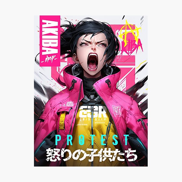 Item preview, AKIBA DRIP - Children of Wrath - Ikari no kodomotachi - WE SCREAM WHEN THEY TELL US TO BE QUIET - PROTEST | VIBRANT HYPER POP OTAKU ANARCHY GIRL designed and sold by AKIBA DRIP.