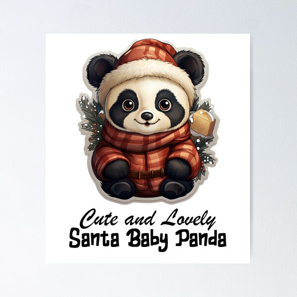 Item preview, Cute and Lovely Santa Panda-Christmas Santa Sweet Panda  designed and sold by Mohammed Sohail Khan.