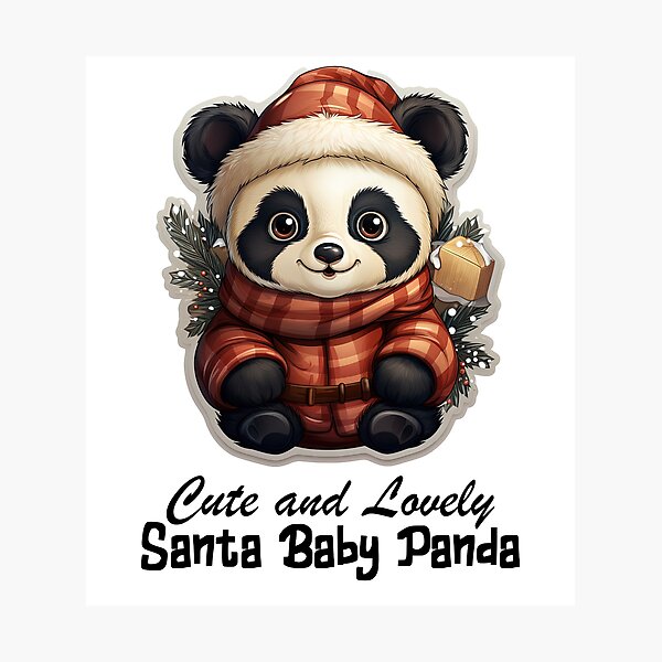 Item preview, Cute and Lovely Santa Panda-Christmas Santa Sweet Panda  designed and sold by Mohammed Sohail Khan.