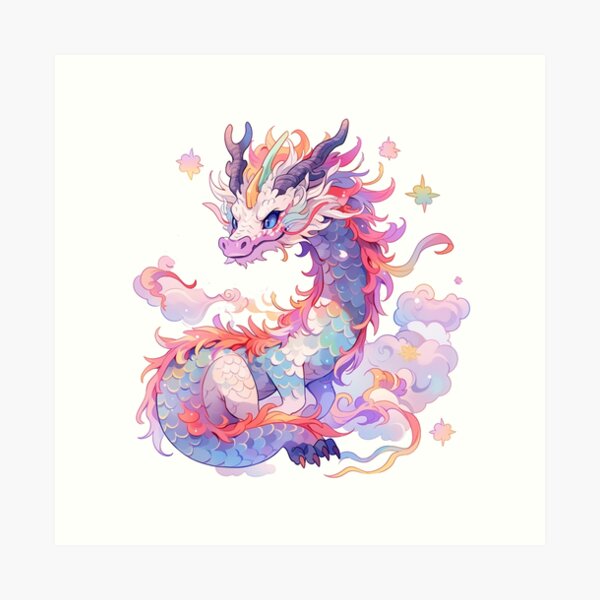 Artikelvorschau, Bunter Drache entworfen und verkauft von Anndelight.