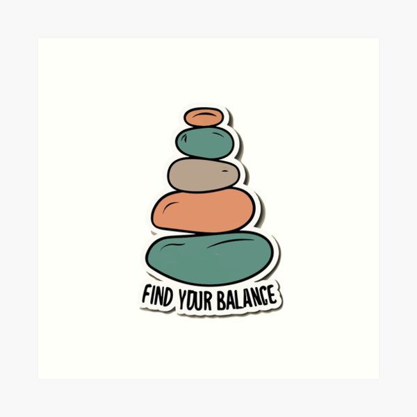 Item preview, Zen Balance - Find Your Balance Stone Stack designed and sold by NiftyWrx.