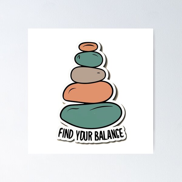 Item preview, Zen Balance - Find Your Balance Stone Stack designed and sold by NiftyWrx.