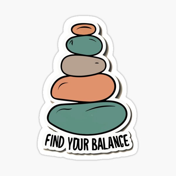 Item preview, Zen Balance - Find Your Balance Stone Stack designed and sold by NiftyWrx.