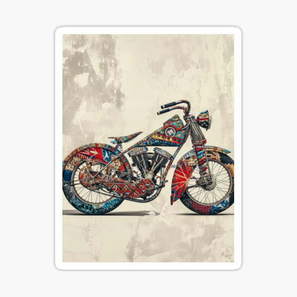 Item preview, Vintage colorful motorbike designed and sold by JuanmaLW.