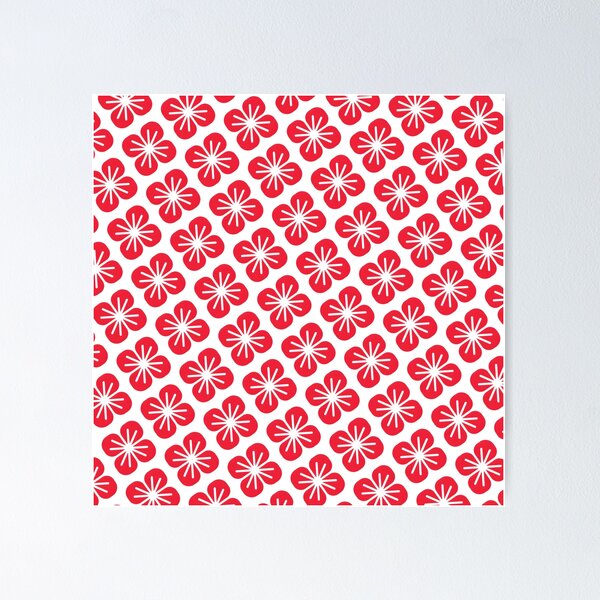 Item preview, A pattern of red flowers designed and sold by johndesign88.