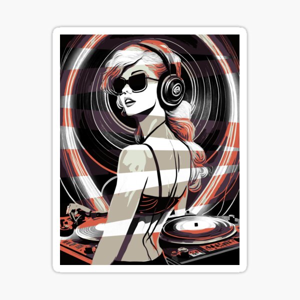 Aperçu de l'œuvre Belle fille dj créée et vendue par Boogeyman Bill.