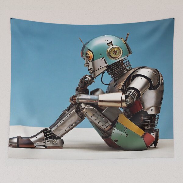 Item preview, Robot thinking designed and sold by M-Y-A-R-T-.