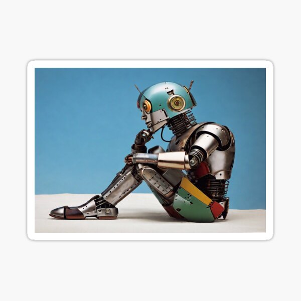 Item preview, Robot thinking designed and sold by M-Y-A-R-T-.