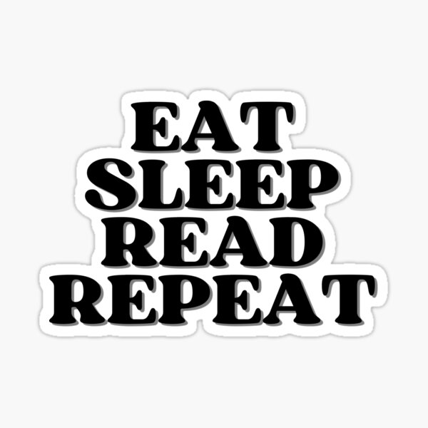 Aperçu de l'œuvre Manger Dormir Lire Répéter créée et vendue par BookishHaven.