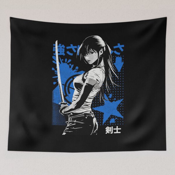 Item preview, Strength in Beauty - Fierce Warrior Emblem (Blue) designed and sold by Sir Meow Meow.