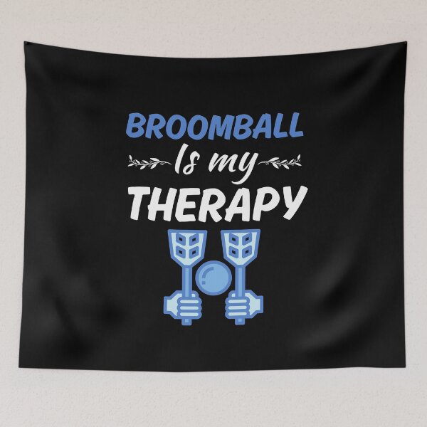 Item preview, Broomball es mi terapia, divertido jugador amante del broomball. designed and sold by NBSStore.