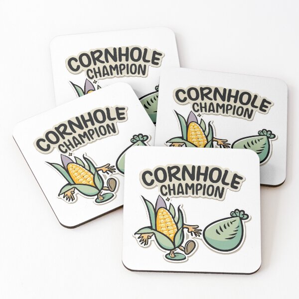 Item preview, Cornhole Champion Cartoon Kernel Sticker designed and sold by NiftyWrx.