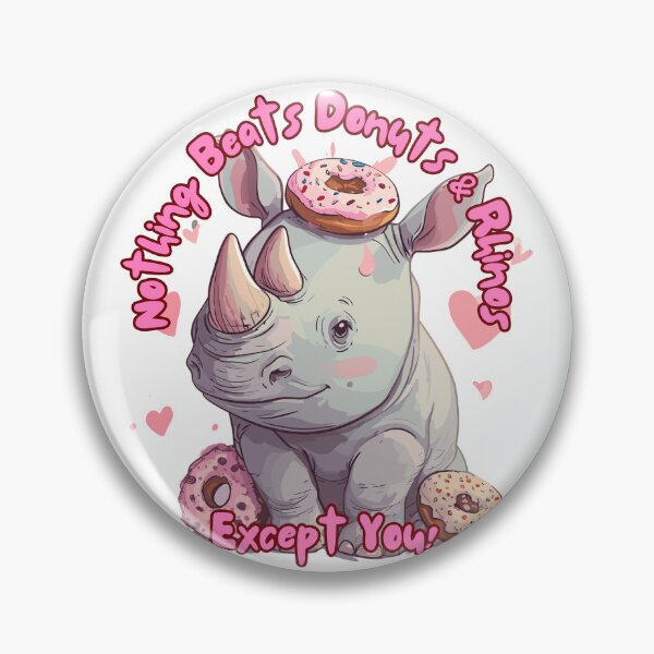 Item preview, Cute Rhino and Donuts T-Shirt, Nothing Beats Donuts & Rhinos Except You, Adorable Animal Graphic Tee for All Ages designed and sold by Zeng-Graphics.