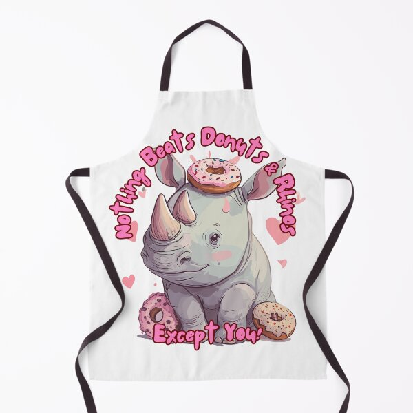 Item preview, Cute Rhino and Donuts T-Shirt, Nothing Beats Donuts & Rhinos Except You, Adorable Animal Graphic Tee for All Ages designed and sold by Zeng-Graphics.