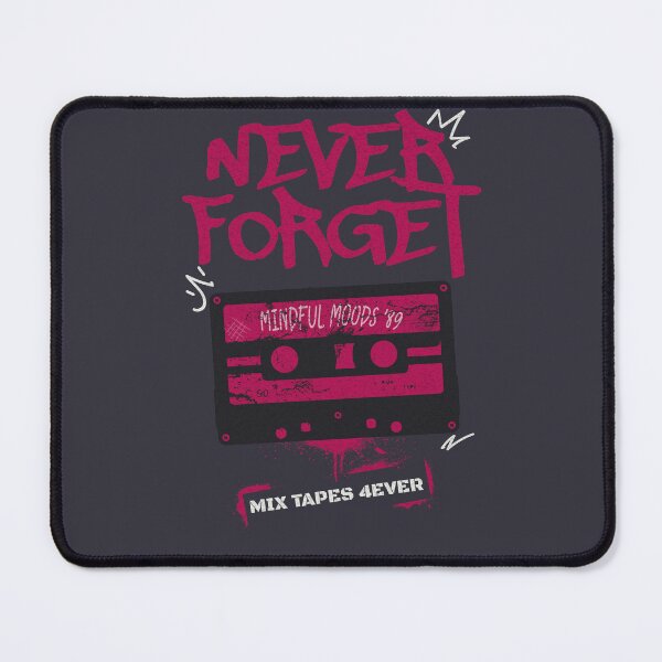Item preview, Never Forget - Retro Mixtape Nostalgia (Red) designed and sold by Sir Meow Meow.