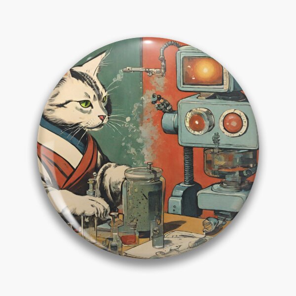 Item preview, Cat + Robot (SCIENCE PT.3) designed and sold by BoxcarDesigns.