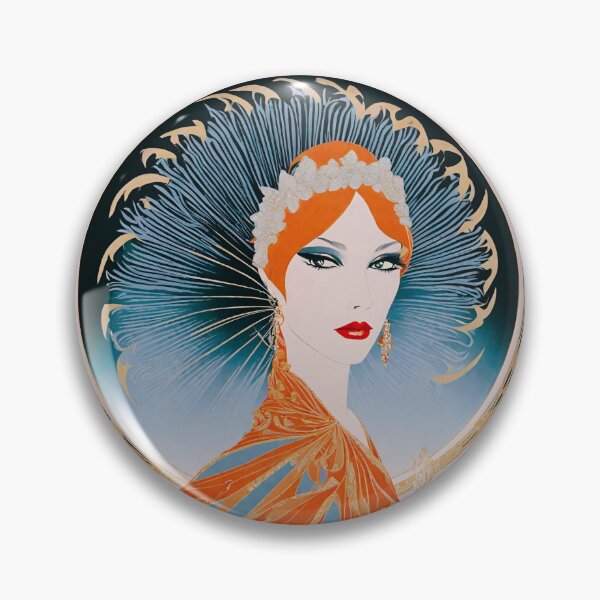 Item preview, Erte Style Art Deco Fashion Readhead Match designed and sold by CyberArtistOne.