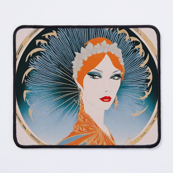 Item preview, Erte Style Art Deco Fashion Readhead Match designed and sold by CyberArtistOne.