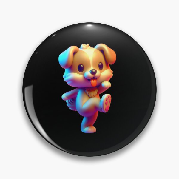 Item preview, Dancing 3D Cute Dog, Vibrant 3D Adorable Dog, A Colorful Kawaii Dog while Dancing designed and sold by SnuggleSafari.