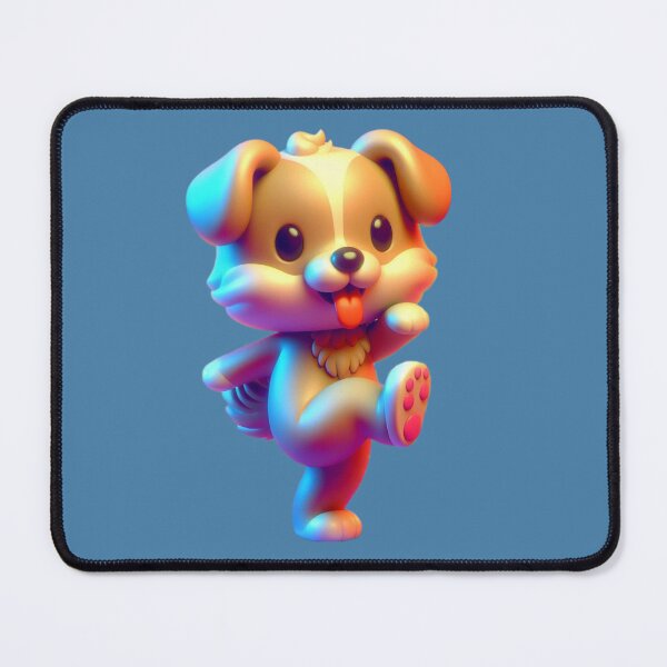 Item preview, Dancing 3D Cute Dog, Vibrant 3D Adorable Dog, A Colorful Kawaii Dog while Dancing designed and sold by SnuggleSafari.
